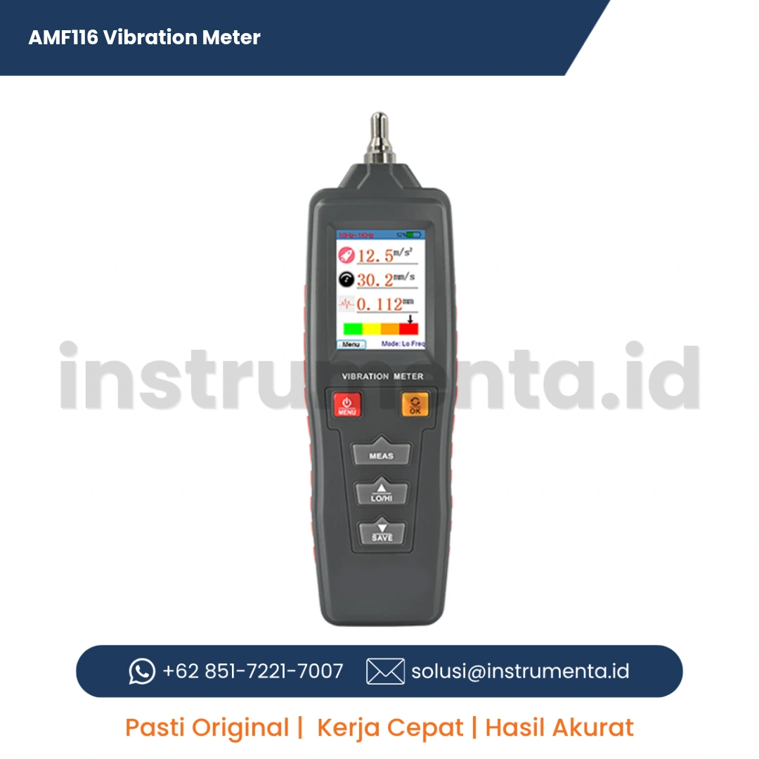 Official Supplier AMF116 Vibration Meter Alat Ukur Getaran Mesin Digital Vibrasi Tester Portabel